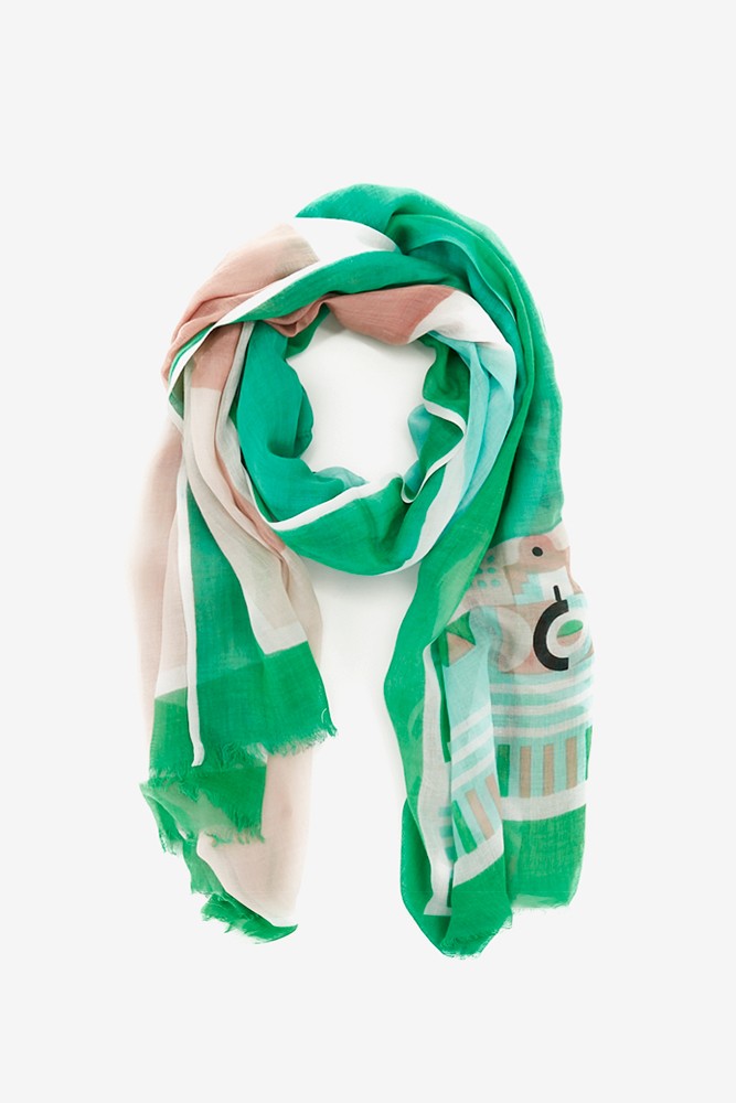 Abbacino Pañuelo De Mujer Estampado En Turquesa