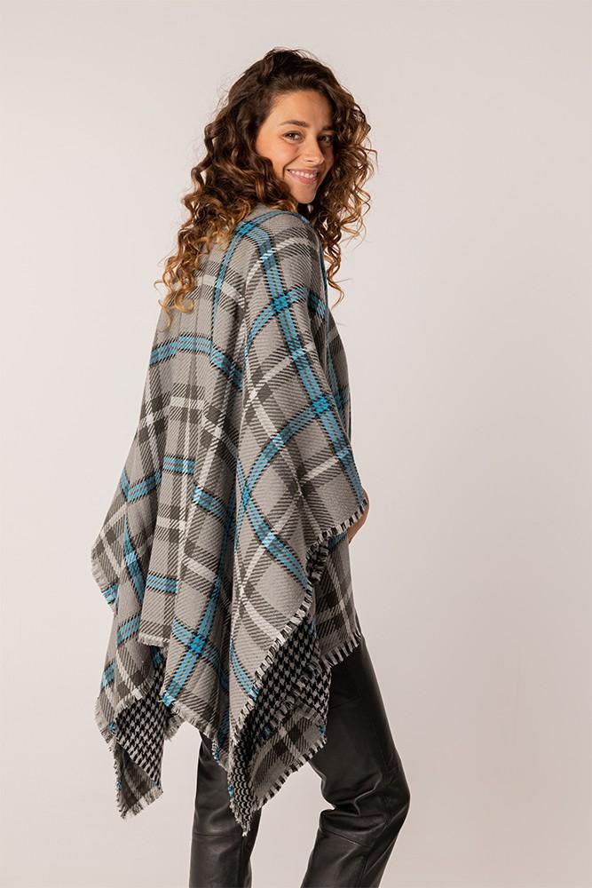Abbacino Poncho De Mujer Reversible En Negro