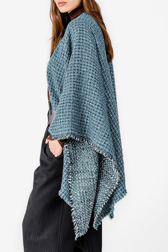 Abbacino Poncho En Tonos Azules