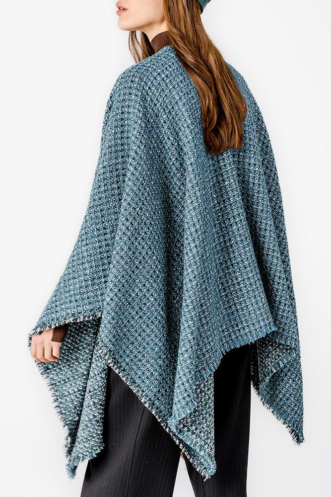 Abbacino Poncho En Tonos Azules