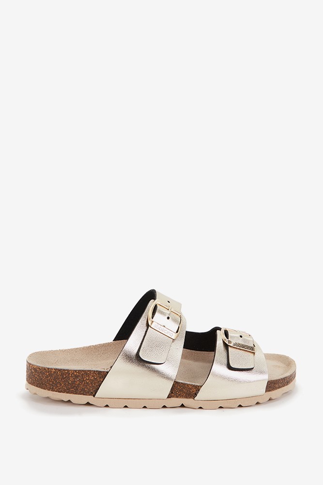 Abbacino Sandalia Plana De Mujer En Beige Perlado