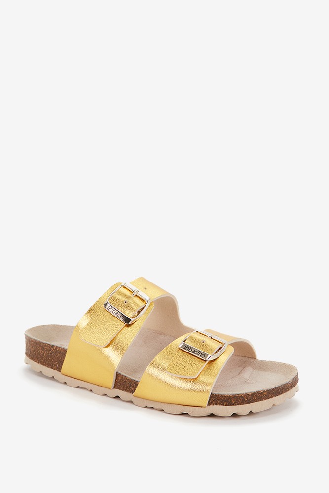 Abbacino Sandalia Plana De Mujer En Dorado