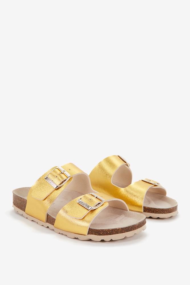 Abbacino Sandalia plana de mujer en dorado