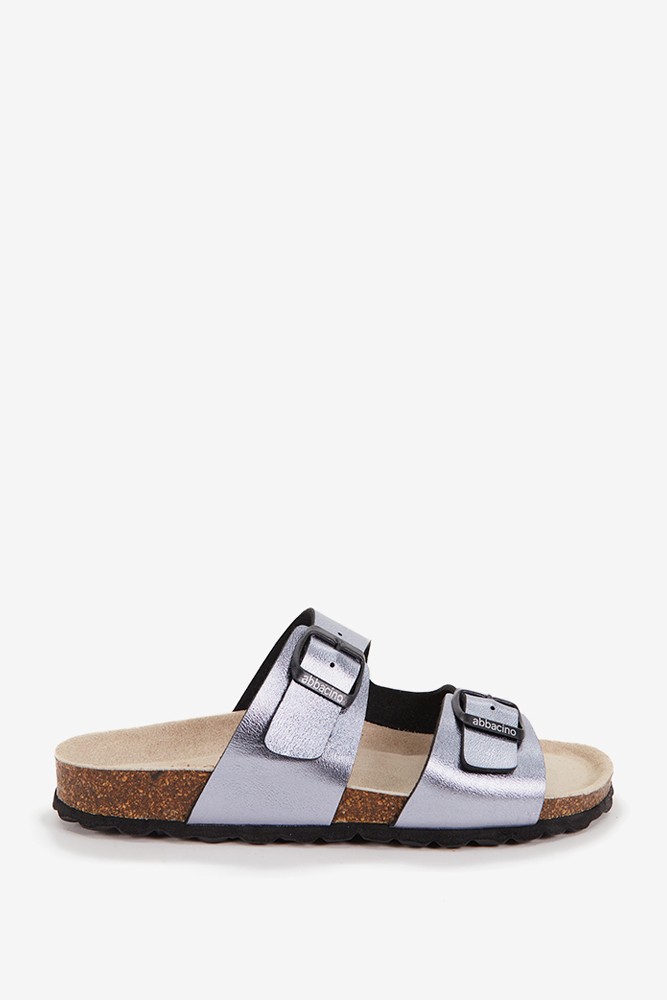 Abbacino Sandalia Plana De Mujer En Plateado