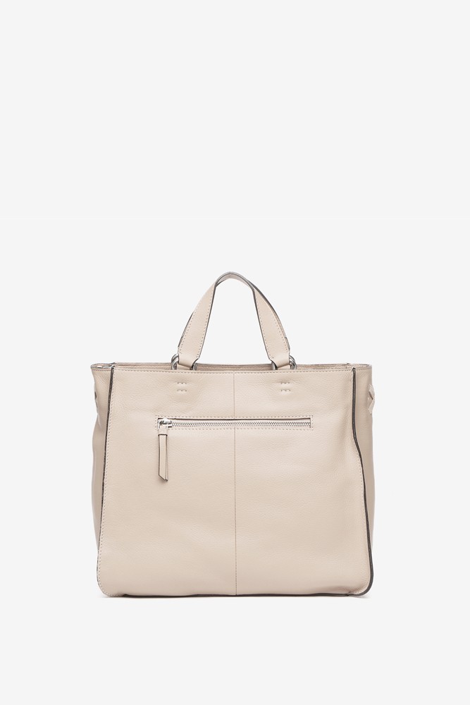 Abbacino Shopper De Piel Trenzada En Beige