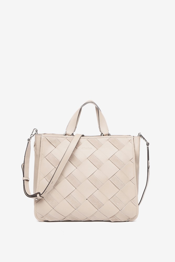Abbacino Shopper De Piel Trenzada En Beige