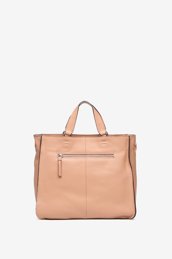 Abbacino Shopper De Piel Trenzada En Rosa