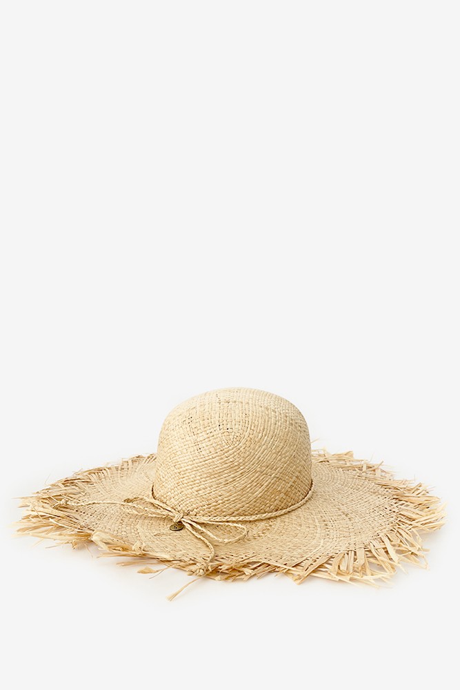 Abbacino Sombrero De Paja Con Lazo En Beige