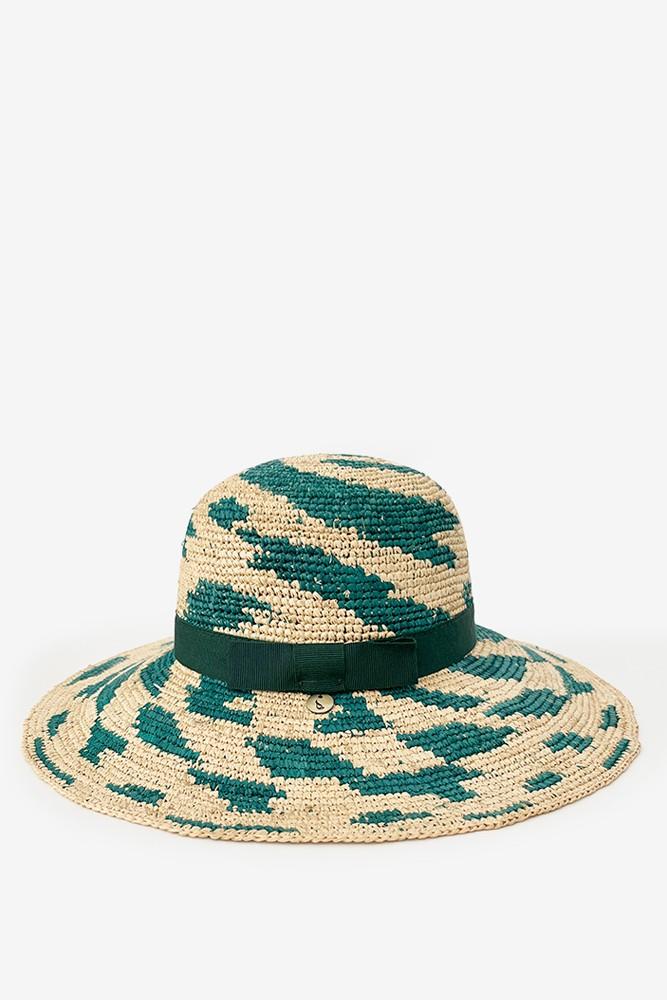 Abbacino Sombrero De Paja En Verde Y Beige