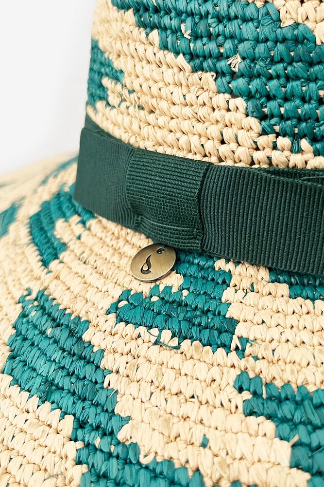 Abbacino Sombrero De Paja En Verde Y Beige