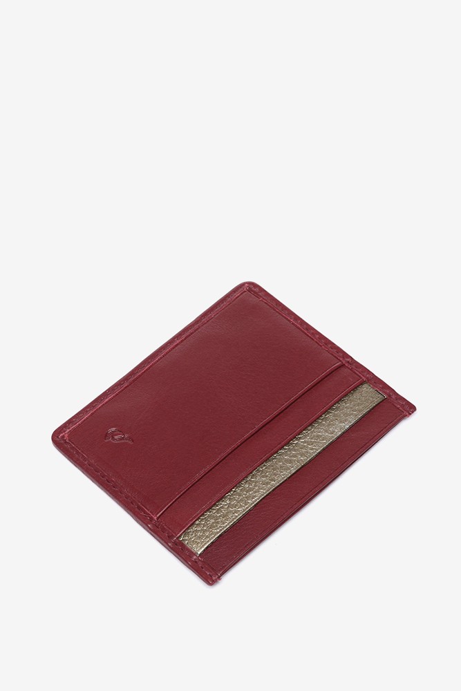 Abbacino Tarjetero En Piel Burdeos