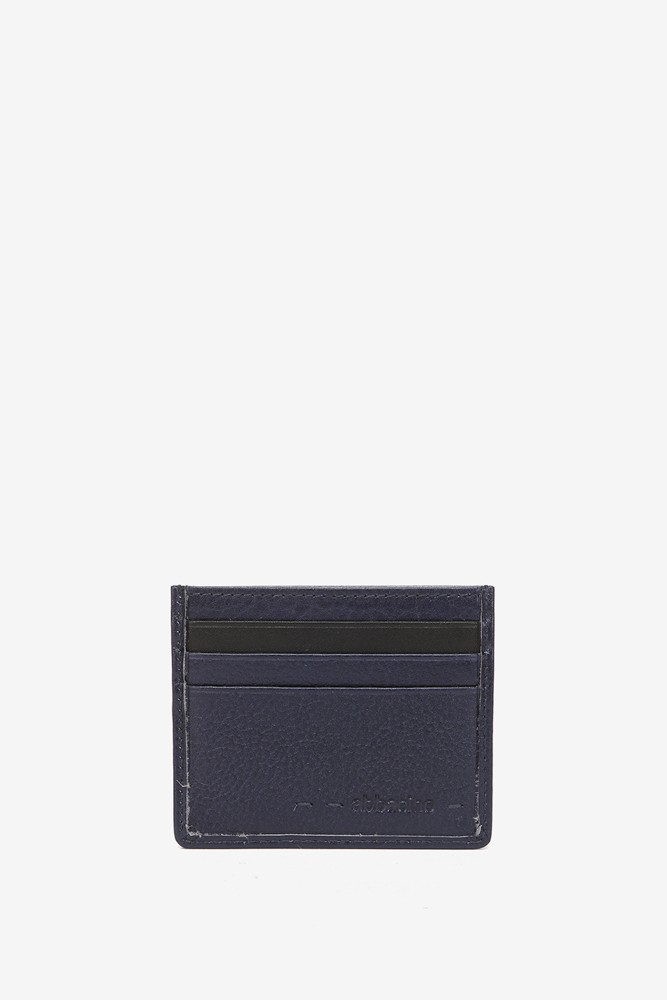 Abbacino Tarjetero En Piel Metalizada Azul