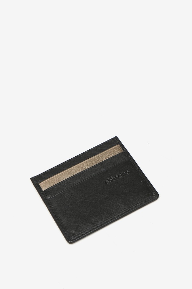 Abbacino Tarjetero En Piel Negra