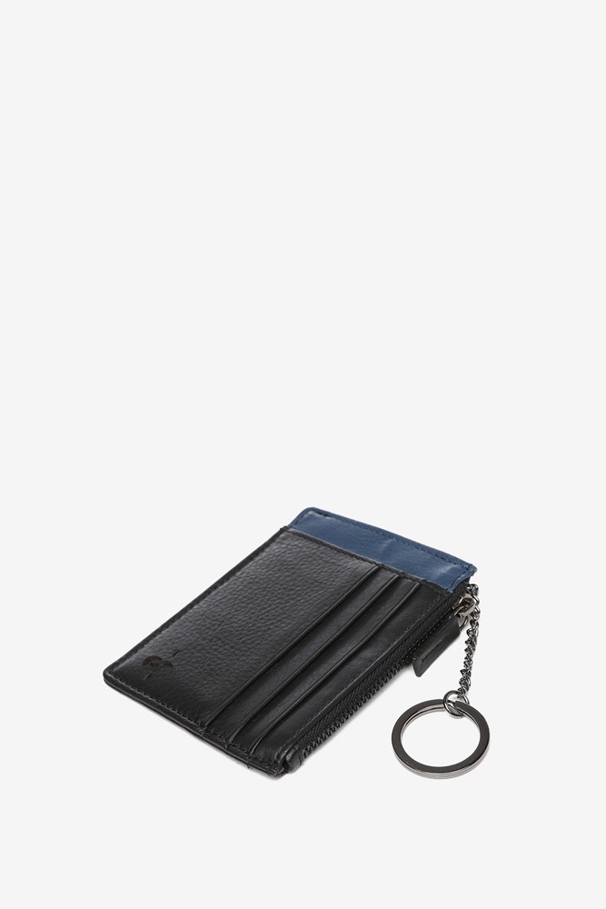 Abbacino Tarjetero En Piel Negra