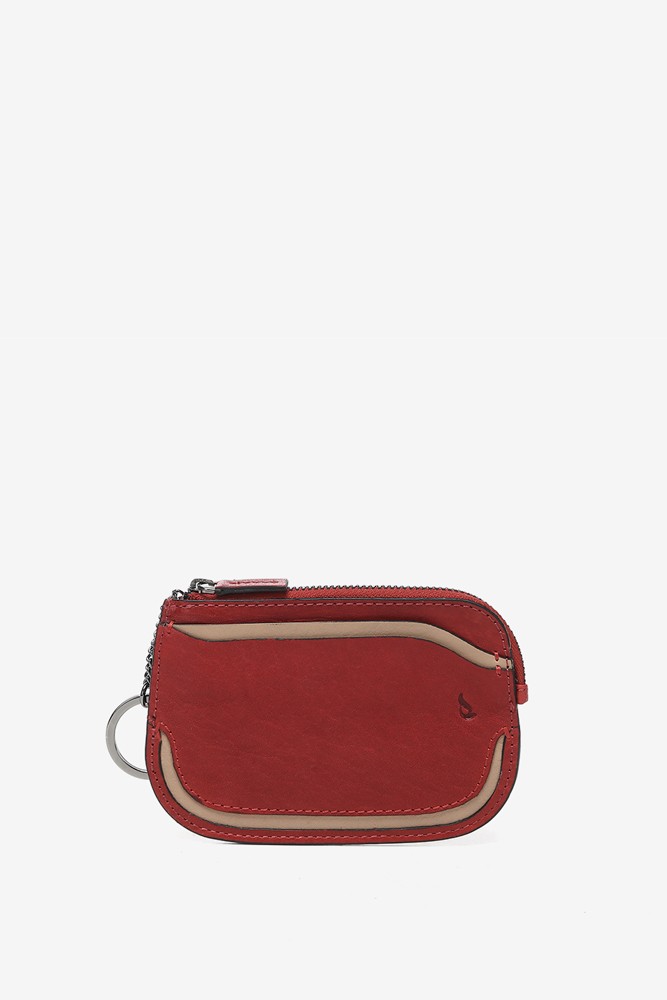 Abbacino Tarjetero En Piel Roja