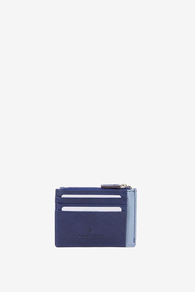 Abbacino Tarjetero-monedero De Mujer En Piel Azul