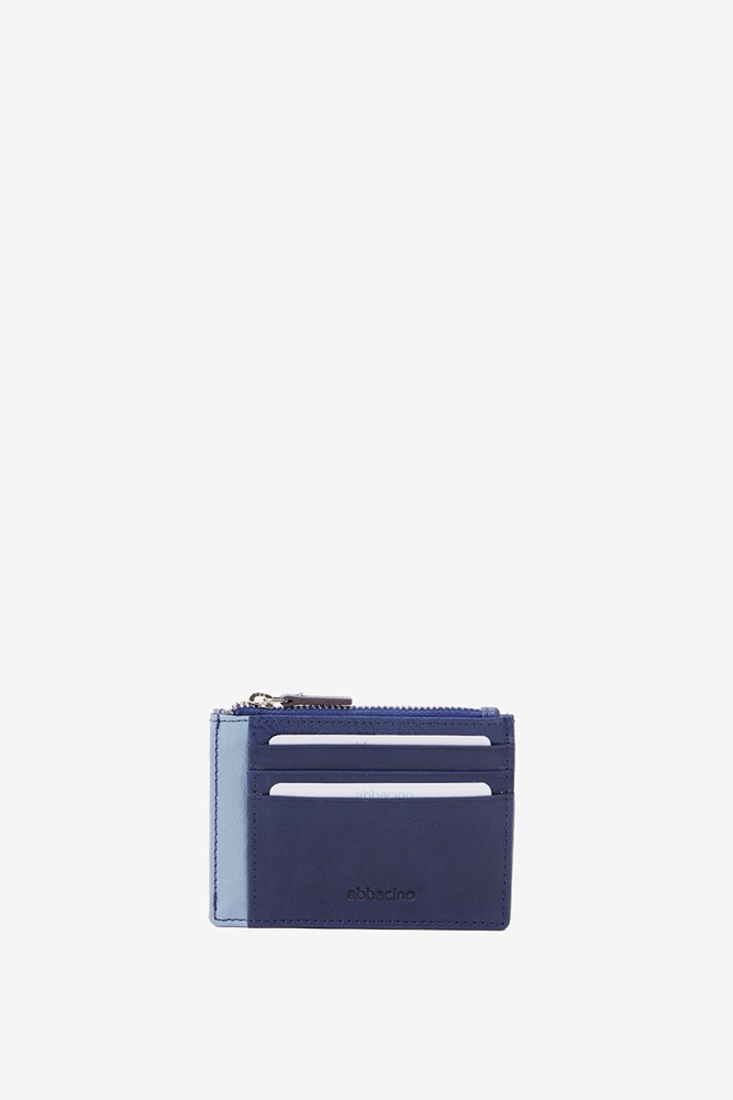 Abbacino Tarjetero-monedero de mujer en piel azul