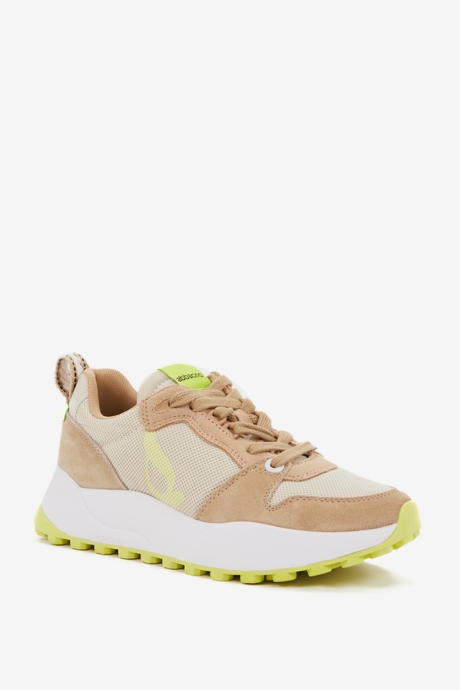 Abbacino Zapatilla De Mujer Estilo 'runner' En Beige