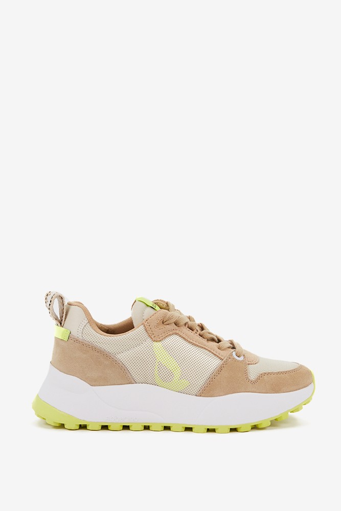 Abbacino Zapatilla de mujer estilo 'runner' en beige