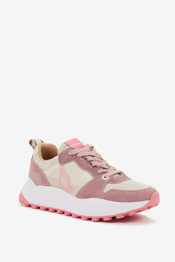 Abbacino Zapatilla De Mujer Estilo 'runner' En Rosa