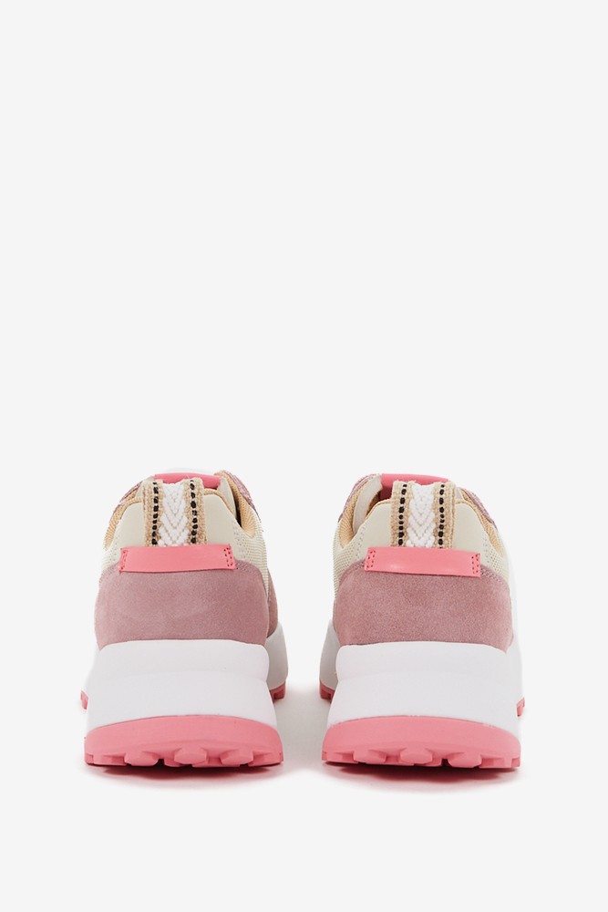 Abbacino Zapatilla De Mujer Estilo 'runner' En Rosa