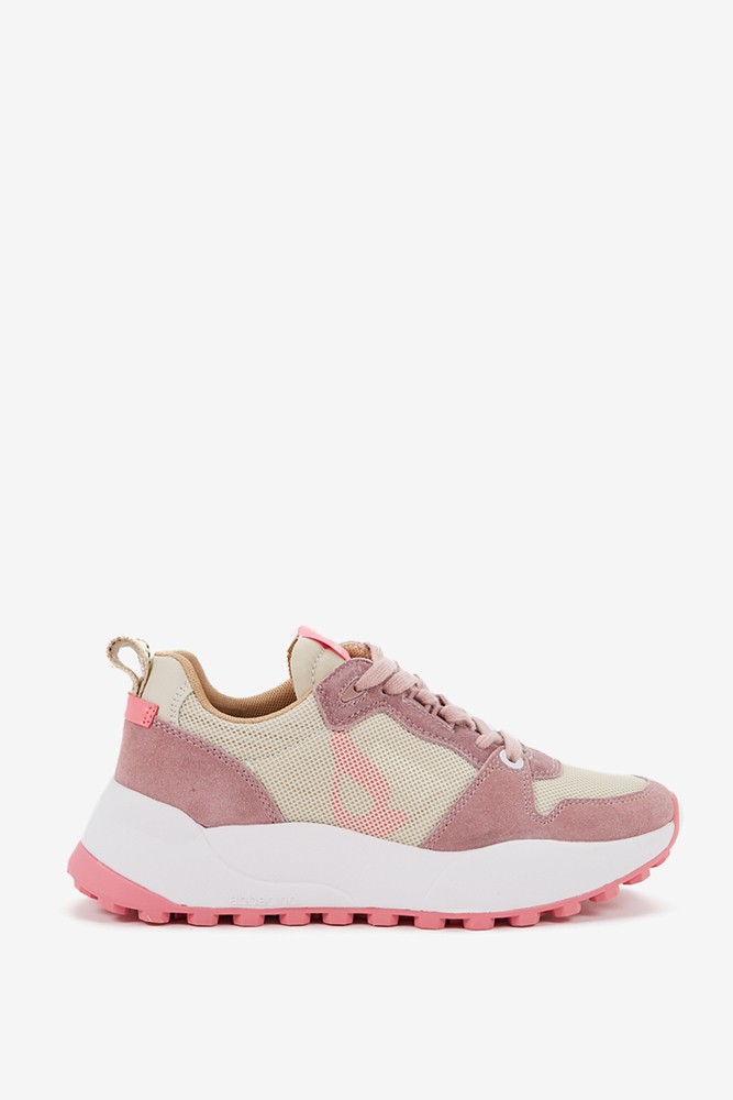 Abbacino Zapatilla de mujer estilo 'runner' en rosa
