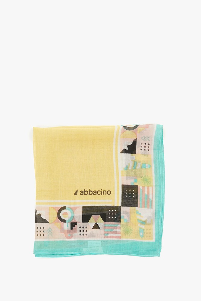 Abbacino Bandana De Mujer Con Estampado Mediterráneo En Amarillo