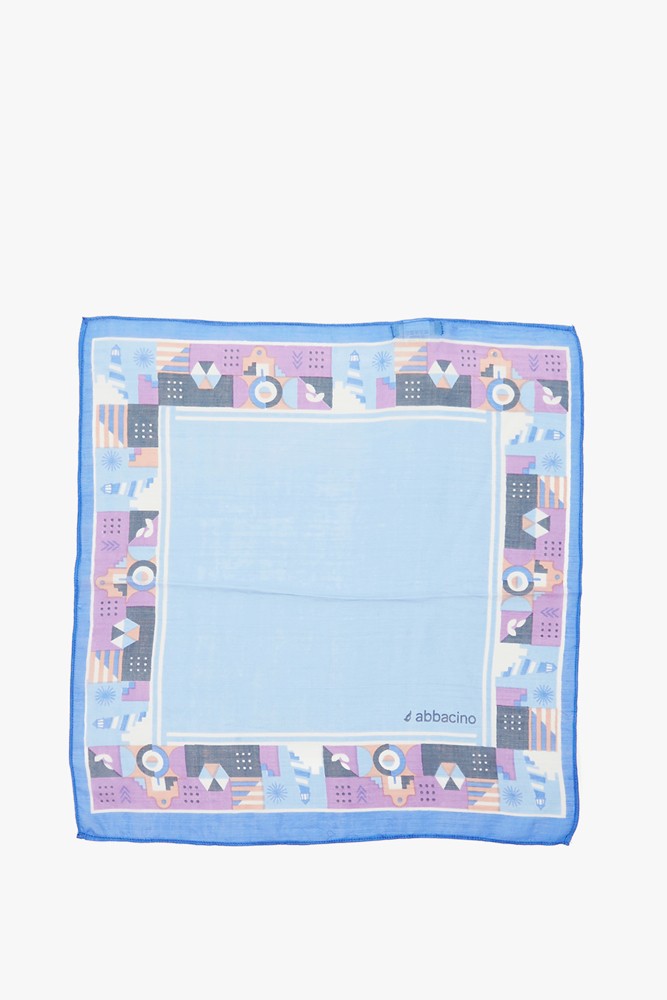Abbacino Bandana De Mujer Con Estampado Mediterráneo En Azul