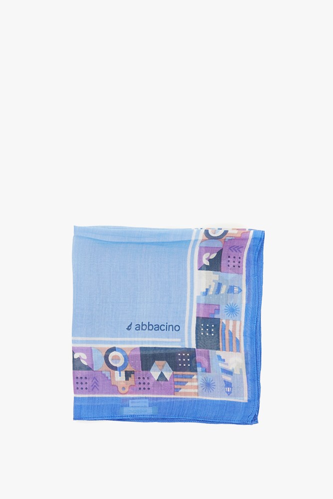 Abbacino Bandana De Mujer Con Estampado Mediterráneo En Azul