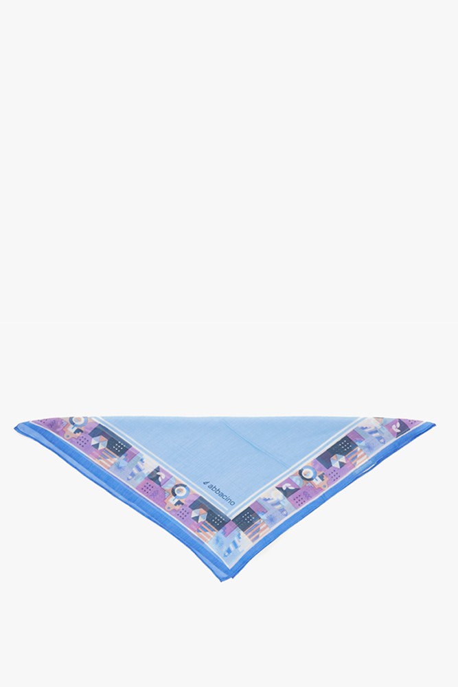 Abbacino Bandana de mujer con estampado mediterráneo en azul