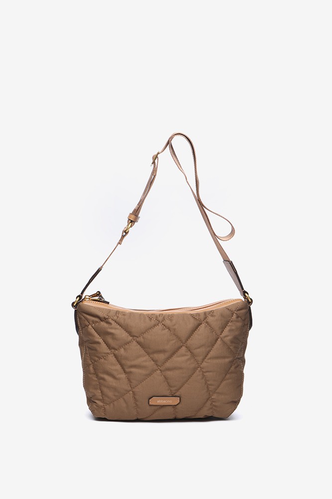 Abbacino Bandolera Acolchada En Materiales Reciclados Camel