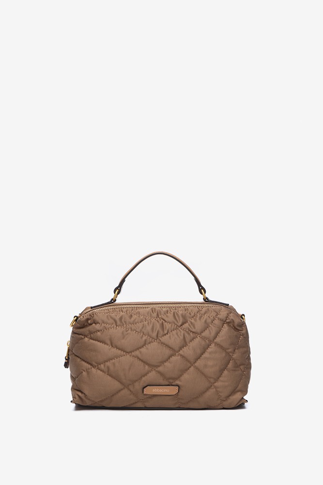 Abbacino Bandolera Acolchada En Materiales Reciclados Camel