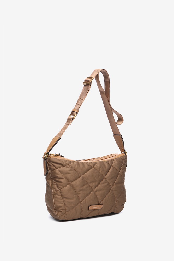 Abbacino Bandolera acolchada en materiales reciclados camel