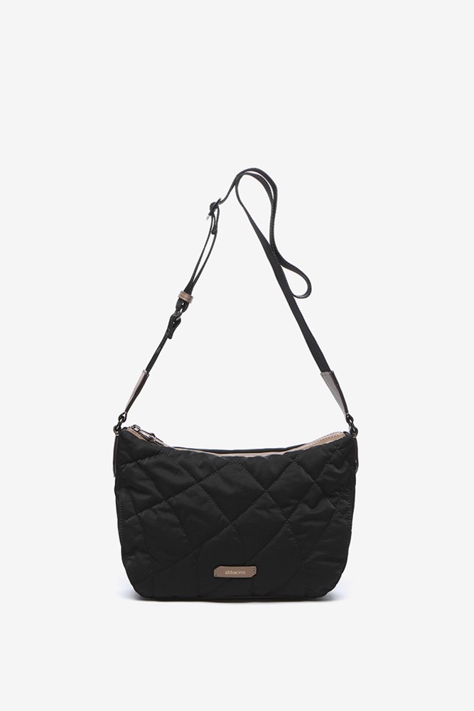 Abbacino Bandolera Acolchada En Materiales Reciclados Negro