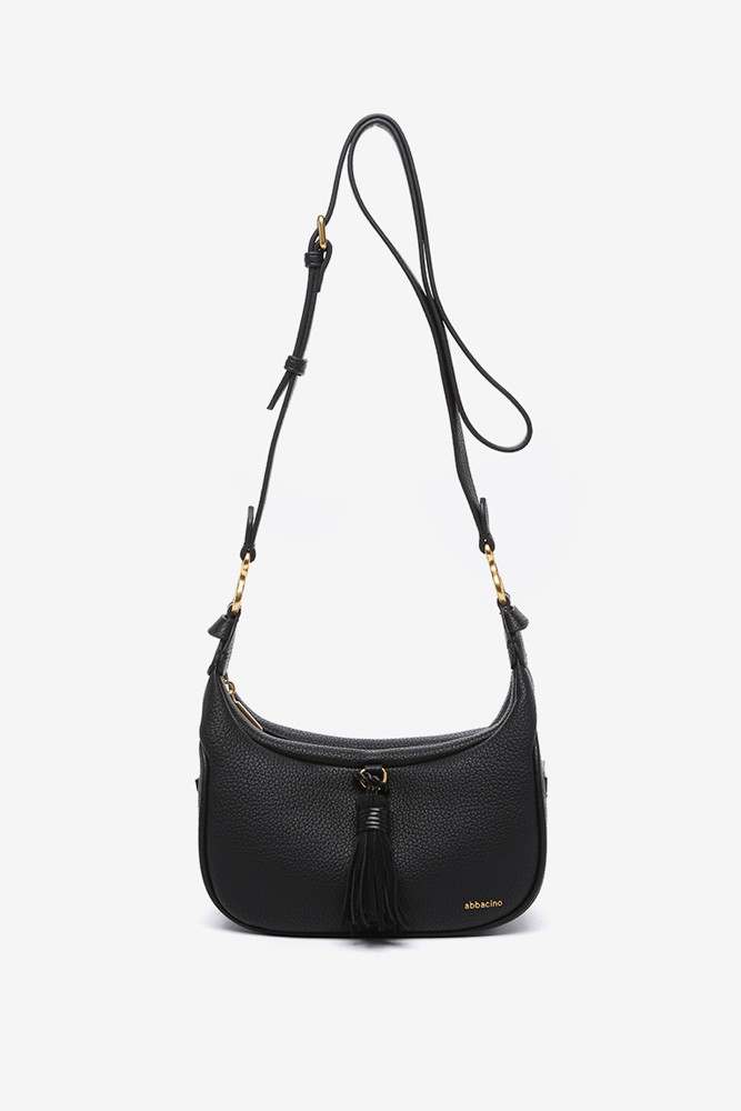 Abbacino Bandolera Con Borla En Materiales Reciclados Negro