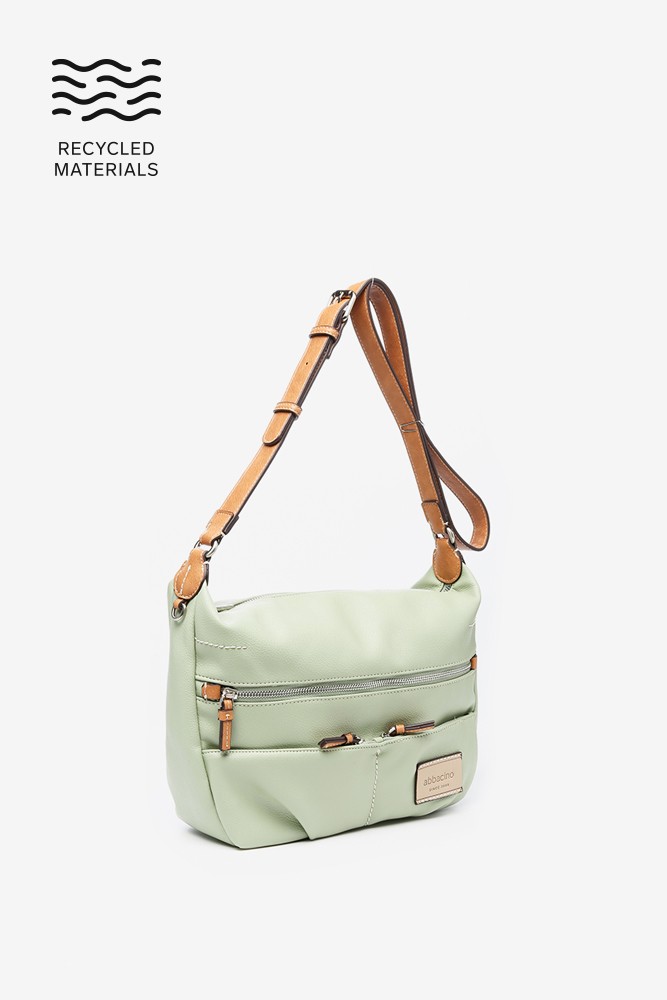Abbacino Bandolera de mujer en materiales reciclados verde