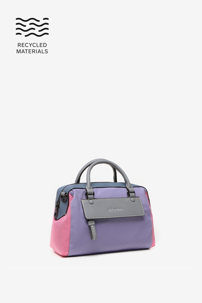 Abbacino Bandolera de mujer en tejidos reciclados lavanda