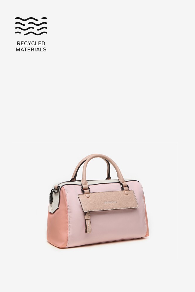 Abbacino Bandolera de mujer en tejidos reciclados rosa