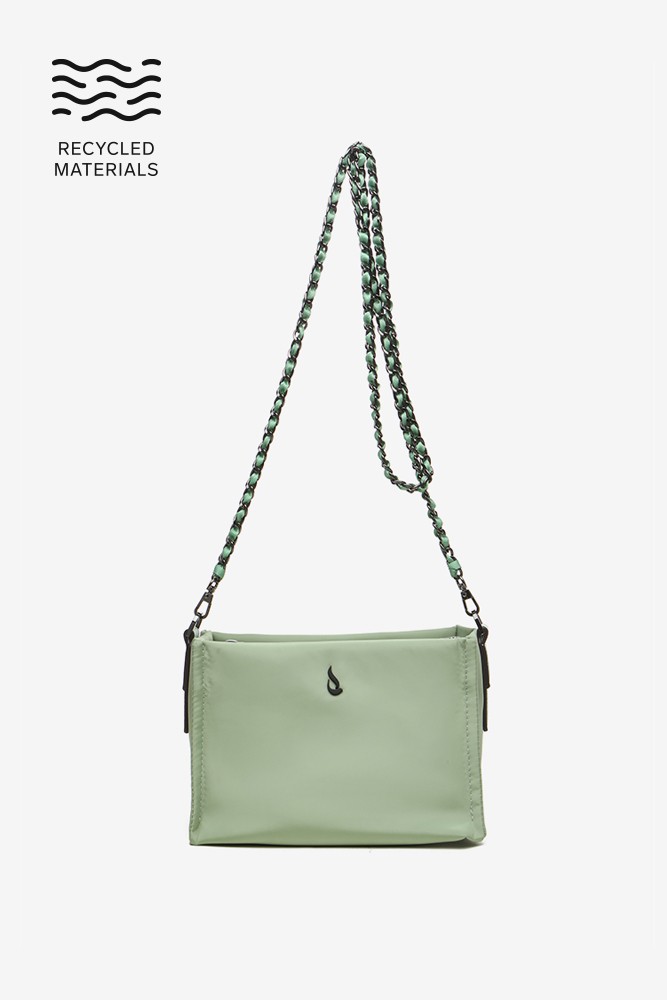 Abbacino Bandolera De Mujer Satinada En Materiales Reciclados Verde