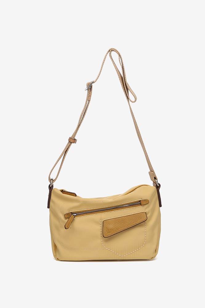 Abbacino Bandolera En Materiales Reciclados Amarillo