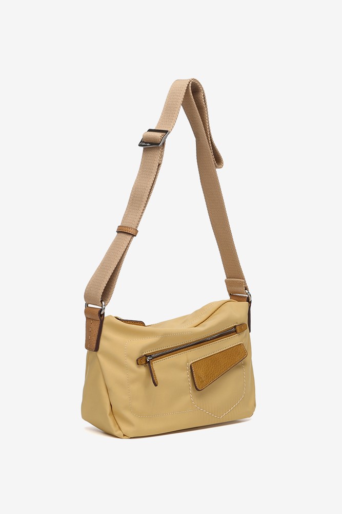 Abbacino Bandolera En Materiales Reciclados Amarillo