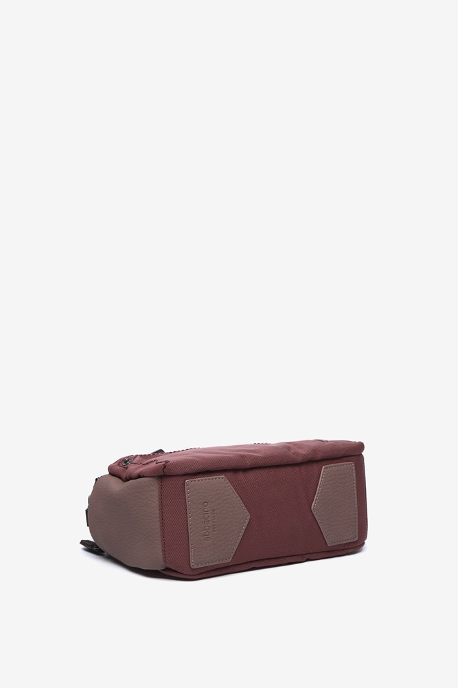 Abbacino Bandolera En Materiales Reciclados Burdeos