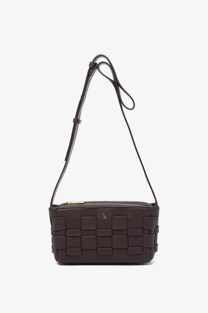 Abbacino Bandolera En Materiales Reciclados Trenzados Marrón