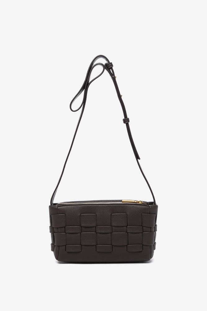 Abbacino Bandolera En Materiales Reciclados Trenzados Marrón