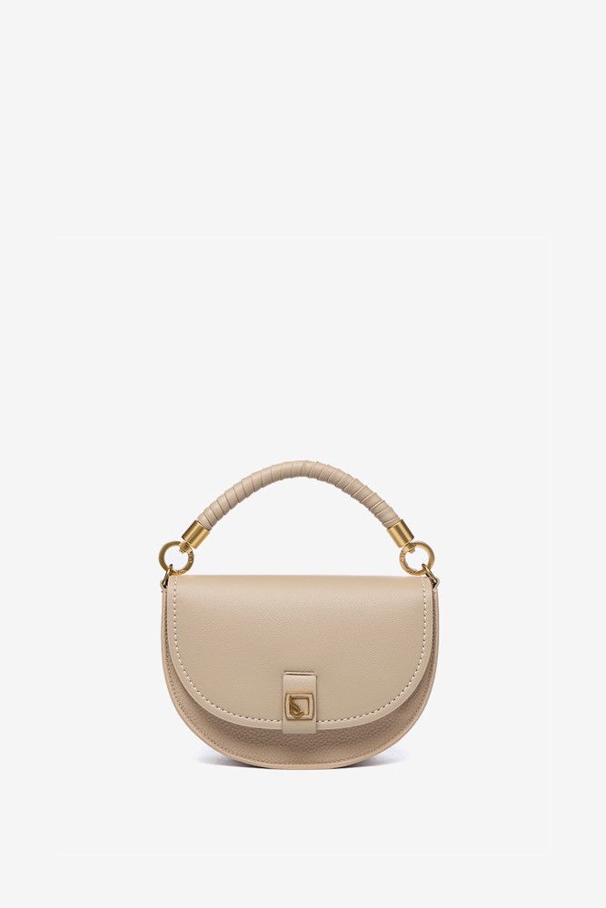 Abbacino Bandolera Media Luna En Materiales Reciclados Beige
