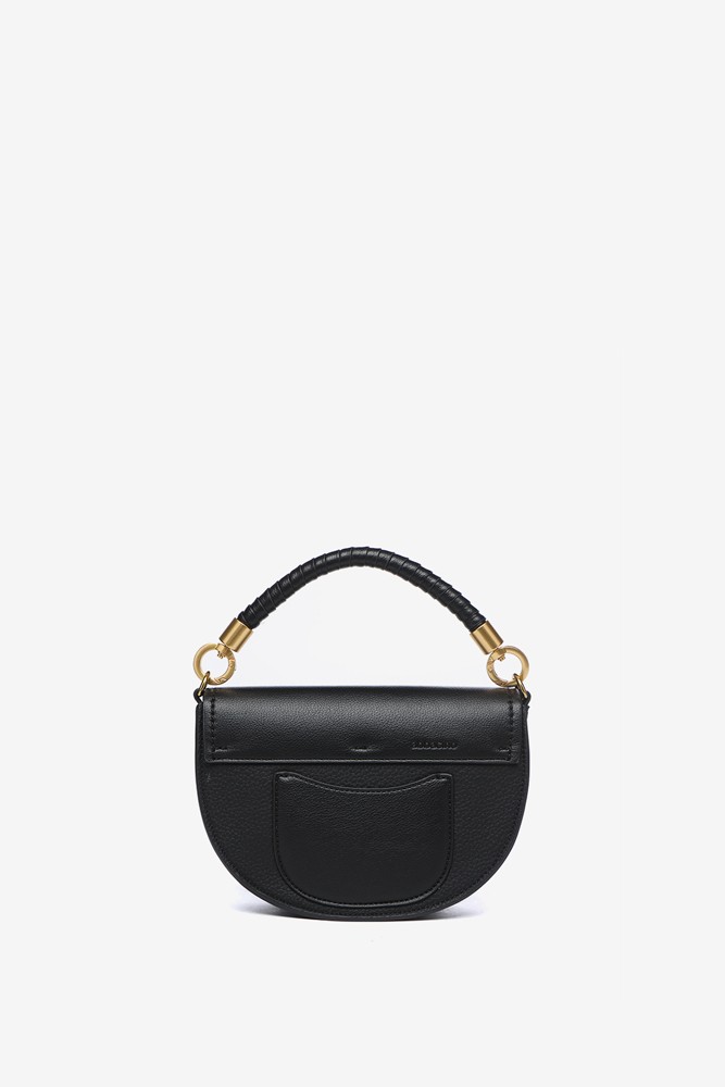 Abbacino Bandolera Media Luna En Materiales Reciclados Negra