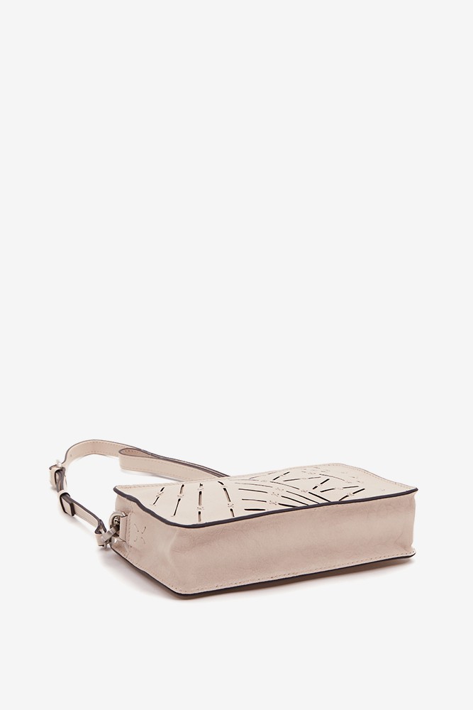 Abbacino Bandolera Mini De Mujer En Piel Troquelada Beige