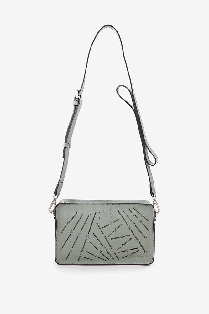Abbacino Bandolera Mini De Mujer En Piel Troquelada Verde
