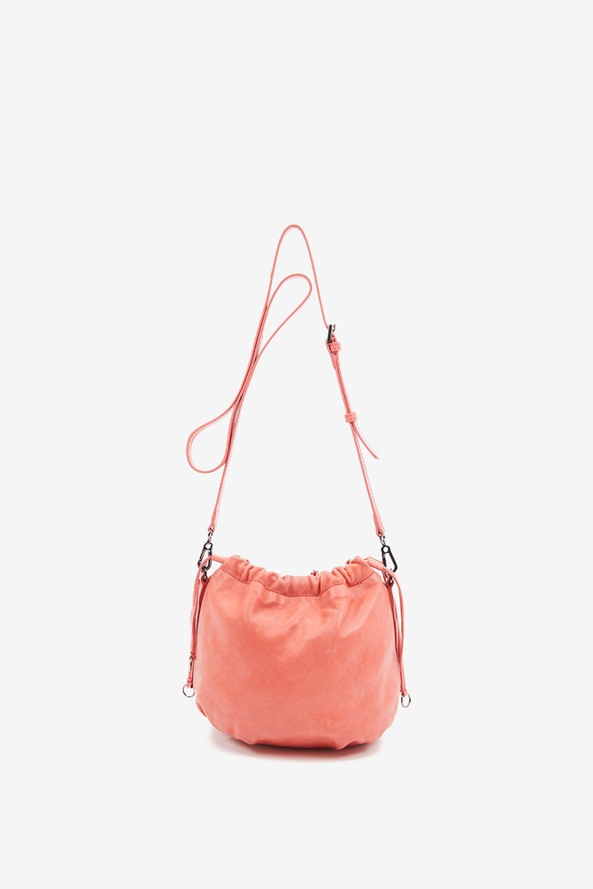 Abbacino Bandolera Tipo Saco De Mujer En Piel Troquelada Coral