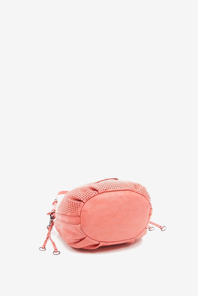 Abbacino Bandolera Tipo Saco De Mujer En Piel Troquelada Coral